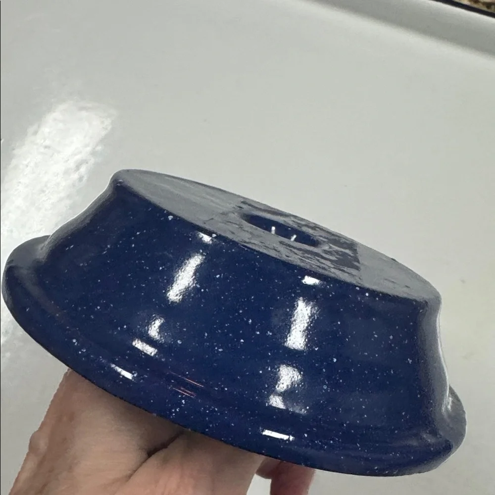 Deep Blue Heavy Ceramic Jewelry Dish